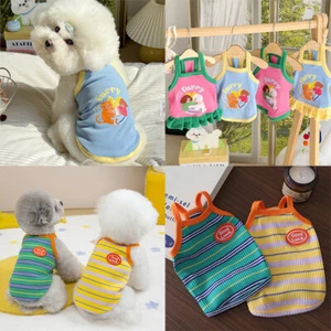 Puppy Dog Dress Breathable Comfortable Pet T-shirt Pet Camisole Vest Summer UK ^ - Picture 1 of 36