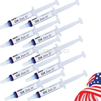 10X Gel de Gravura Dentex 37% Ácido Gel Etchant 5ml/seringa - Imagem 1 de 4