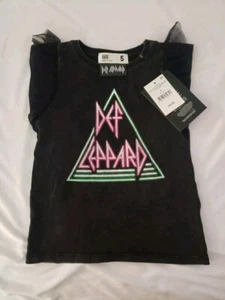 T-shirt bambino taglia 5 Def Leppard come da foto con piccole volant - Foto 1 di 2