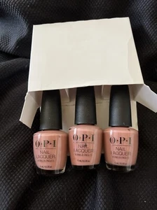 3 Bottles - OPI Nail Lacquer - #NLE41 Barefoot in Barcelona  - 0.5oz NEW! - Picture 1 of 3