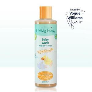 Childs Farm Baby Wash Unfragranced Oatmeal Bath Body Kids Dry Itchy Vegan 250ml