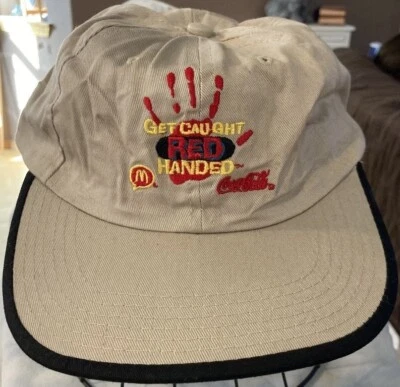 McDonald's-Coca Cola 1999 "Get Caught Red Handed" рекламный экипаж крышка шляпа - Изображение 1 из 2