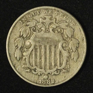 1882 5c Shield Nickel - Free Shipping USA - Picture 1 of 3