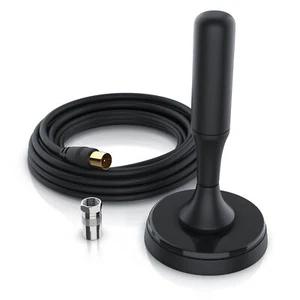 CSL DVB-T2 Stabantenne mit Kupferkern | Magnetfuß | 5dB Verstärkung | 4m Kabel - Bild 1 von 8