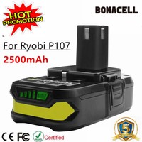 1 x P107 Li-ion Battery Replacement For Ryobi 18V 2500mAh P102 P103 P105 P108 WM