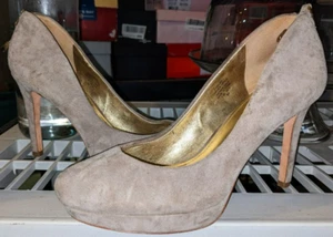 Women's Size 8M Joan & David Zipper Suede Pump High Heels - Picture 1 of 5