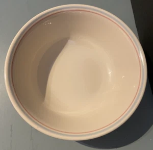 set of 4 Corning Corelle ENGLISH BREAKFAST coupe cereal bowl pink blue stripes - Picture 1 of 3