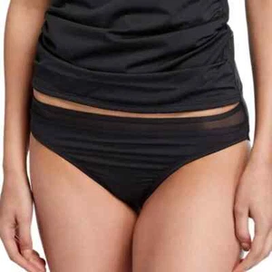 Tommy Bahama 3X NWT Black Mesh Inset Hipster Bikini Bottom Swimsuit Swim  - Picture 1 of 8