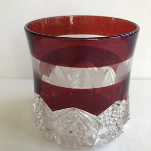 Arcos de botón cuchara de vidrio rojo rubí vintage - Imagen 1 de 10