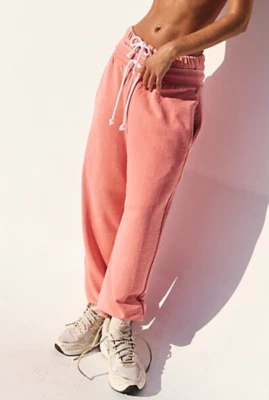 NEW FREE PEOPLE FP MOVEMENT GUAVA PLAYBOOK SWEATPANTS JOGGER PANTS SZ L - Image 1 of 4