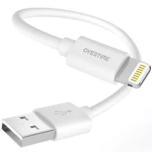 Overtime Apple MFI Certified Lightning to USB-A 1ft Charging Cable - White - Picture 1 of 9