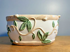 Claire Burke Ceramic Planter Twigs Branches Leaves 7" x 3 1/2" x 4 1/2" Taiwan