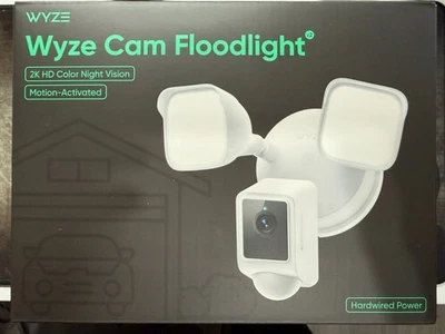 Wyze V2 Floodlight Camera w/  Wired Outdoor, 2K Video, Color Night, Motion LEDs - Image 1 of 4