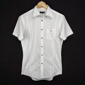 Burberry Black Label White Check Pocket Button Up Shirt 2 Fit S - Picture 1 of 9