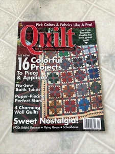 QUILT Magazine Winter 2004 16 Colorful Projects, No-Sew Batik Tulips, Stars - Bild 1 von 4