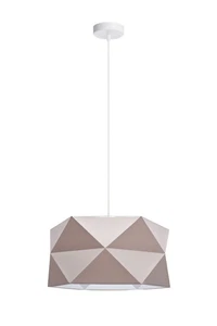 Lámpara Colgante Blanca Marrón Pantalla E27 Ø70 cm Comedor Antideslumbrante - Imagen 1 de 6