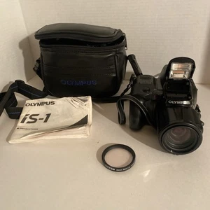 Olympus IS-1 Film Camera from Japan Tested Working Black with tiffen sky 1-A - Picture 1 of 15