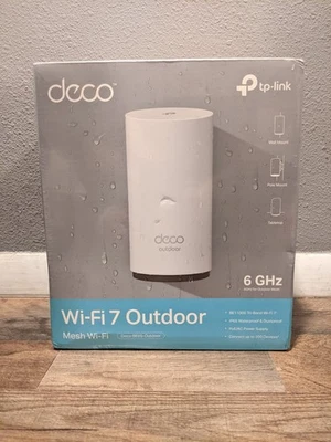 Sealed New TP-Link Deco BE65-Outdoor BE11000 Tri-Band WiFi 7 Outdoor Mesh WiFi - Image 1 of 4