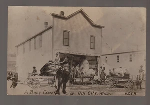 Hill City MINNESOTA RPPC c1910 GENERAL STORE Geo. Hankerson EXAGGERATION ADD ONS - Picture 1 of 3
