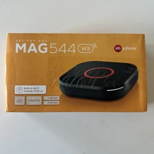Mag 544 W3 Mag 544W3 4K HDR, Built-in Dual Band 2.4G/5G WiFi, HDMI Cable OPEN B - Picture 1 of 3