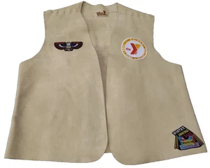 Cow Catcher LeatherWorks Adult Size Vest  with some Y Guides Patches - Picture 1 of 18