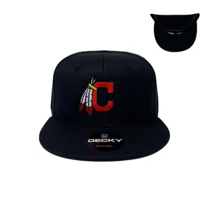 Indian Feathers Snapback Hat All Black - Picture 1 of 7
