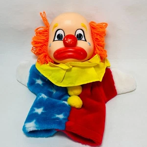 Vintage Dakin 1985 Happy Sad Clown Puppet 80s Cheery Teary Plush - Picture 1 of 9