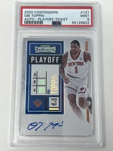 2020 Contenders OBI TOPPIN Rookie OBI TOPPIN AUTO - PLAYOFF TICKET 16/99 PSA 9 - Bild 1 von 5