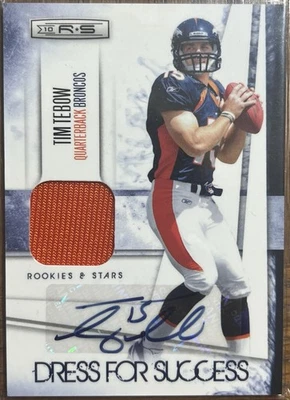 2010 Panini Rookies & Stars Dress for Success Jerseys Tim Tebow /25 RC Auto/GU - Image 1 of 3
