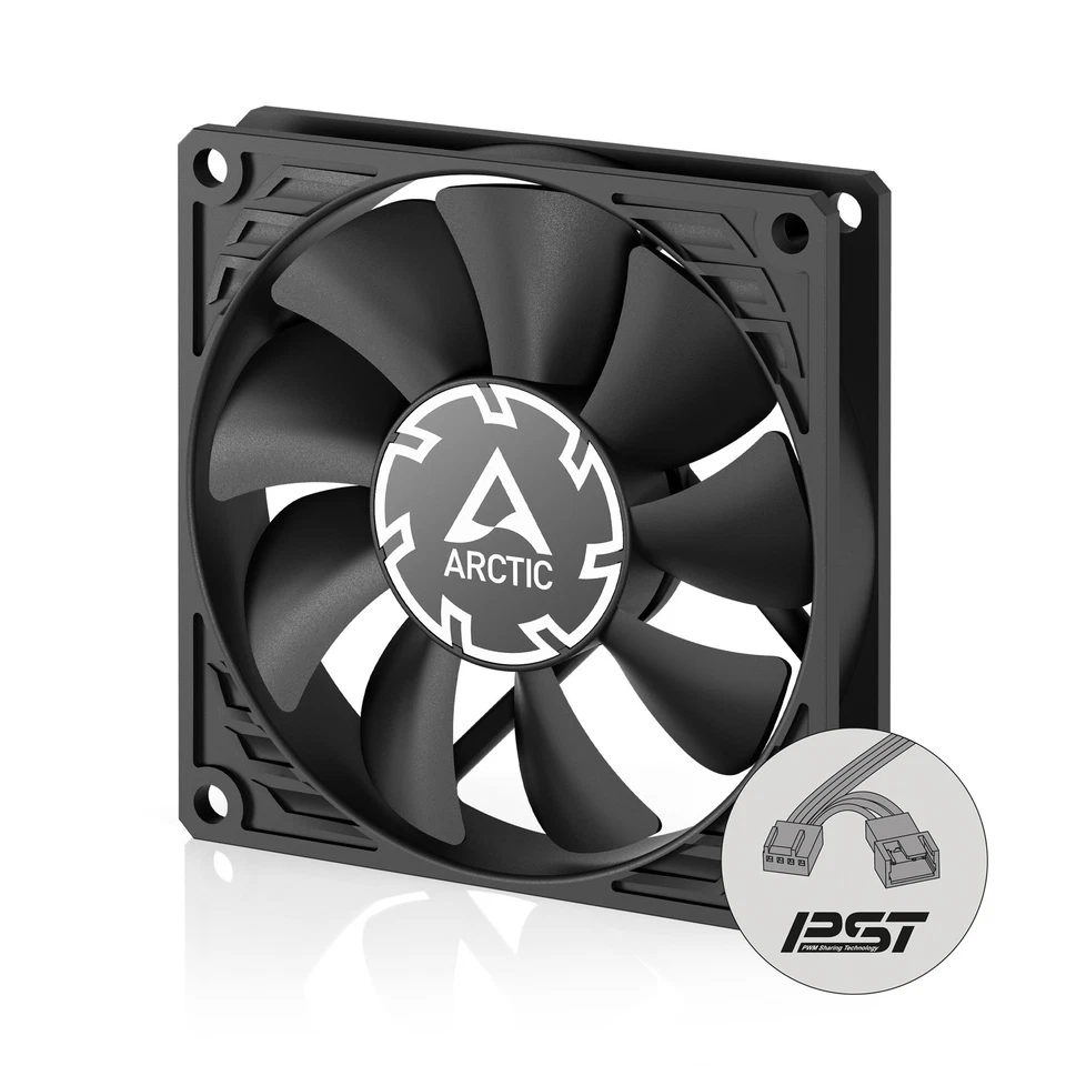 ARCTIC P8 Slim PWM PST 80 mm Gehäuselüfter Case Fan besonders schmal 300–3000rpm - Bild 1 von 4