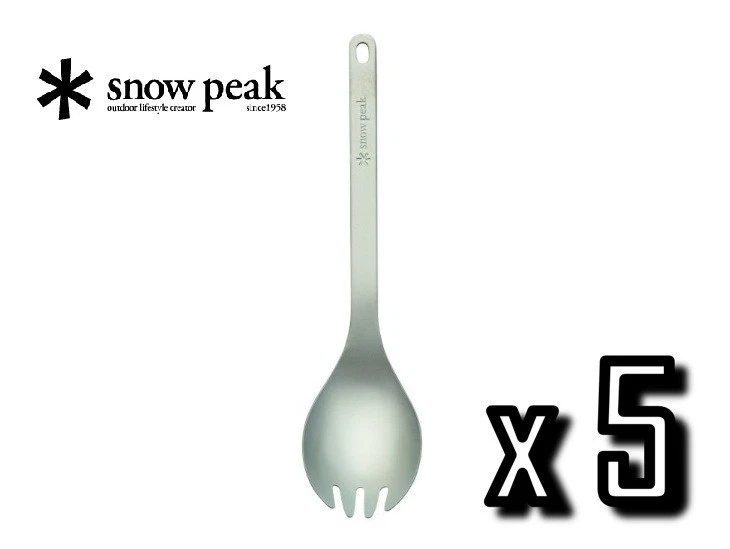Snow Peak Fukuyama Limited Titanio Punta Dividida Juego de 5 Cucharas ¡¡NUEVO!!! Foto 1 de 1