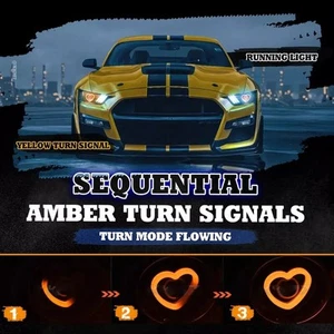 Bright and Energy Efficient 2PCS RGB Turning Signal Lights for All Cars - Picture 1 of 10