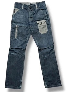 Voi Jeans “Solution” Cargo Denim Jeans W30 L32  Navy Multi-Pocket Workwear Style - Picture 1 of 15