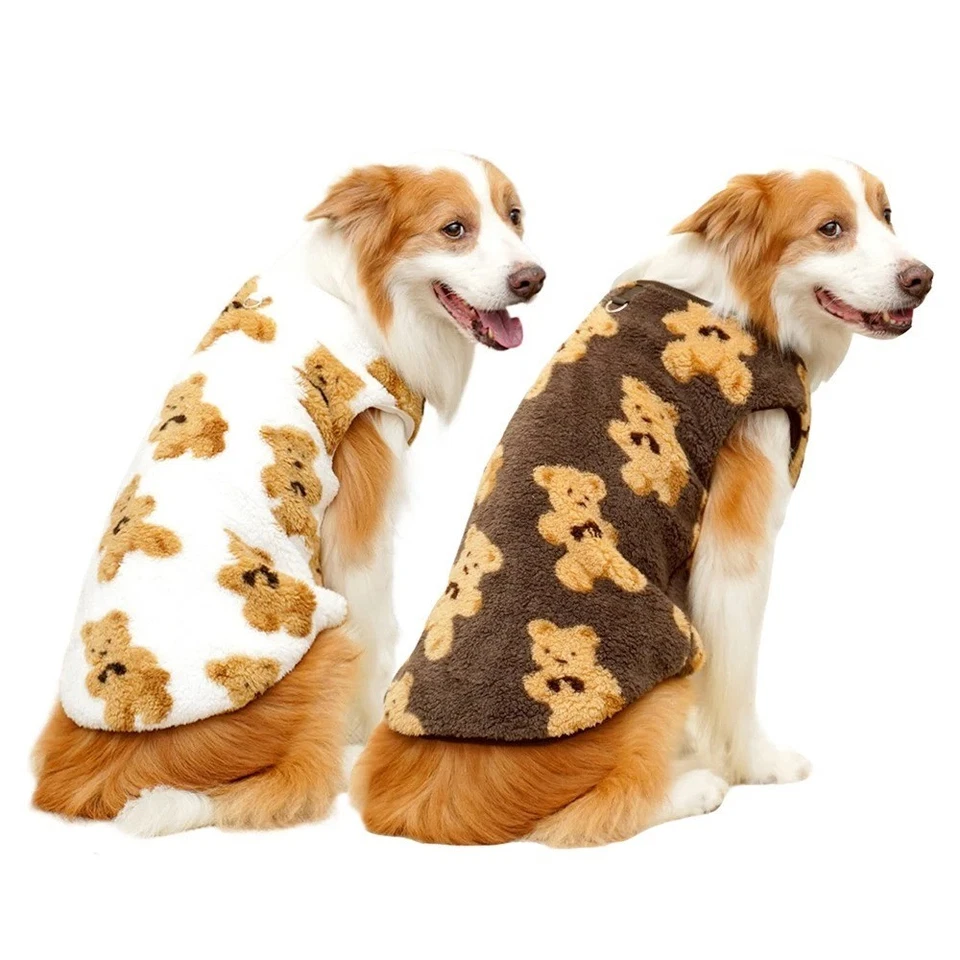 Lindo Chaleco para Perros Vellón Cálido Suéter Ropa Chaqueta de Invierno para Mascota Grande Talla 3XL-8XL Foto 1 de 4