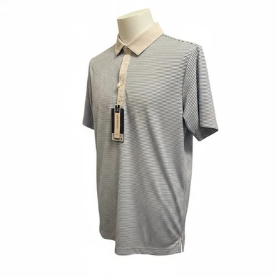 Polo de golf Boston Scott GEN 1, para hombre nuevo con etiquetas, rayas azules S, atlético, precio de venta sugerido por el fabricante 79 USD Foto 1 de 4