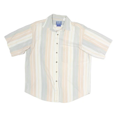PENDLETON Mens Beige & Cream Striped Cotton Shirt L Casual Button-Up Summer - Image 1 of 4