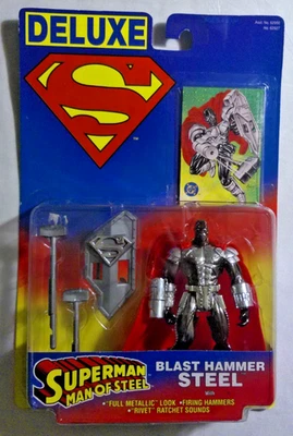 Figura de colección 1996 Kenner Deluxe Superman Man Of Steel Blast Hammer Steel nueva en caja Foto 1 de 4