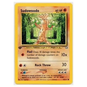 Pokémon Sudowoodo Neo Genesis 2000 primera edición #77/111 - Imagen 1 de 3