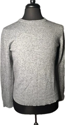 EXPRESS Men’s Sweater L Gray Crewneck Wool Blend - Image 1 of 4