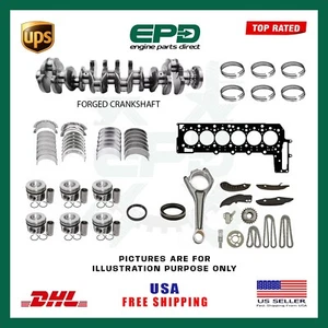 FOR BMW N57 D30A 3.0 DIESEL FORGED CRANKSHAFT & PISTON RING SET WITH REBUILD KIT - Picture 1 of 1
