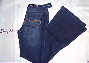TOMMY HILFIGER GIRL SEXY JEANS PANTS WOMENS SIZE 3 STRETCH FLARE DENIM BLUE NEW - Picture 1 of 2