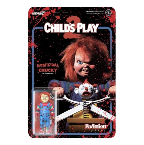 Super 7 ReAction Child's Play 2 Homicidal Chucky (Bloody) Action Figure Cover