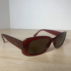 Ray-Ban RB4122 735/8G Sunglasses Red Rectangle FRAMES ONLY Made in Italy - Picture 1 of 11