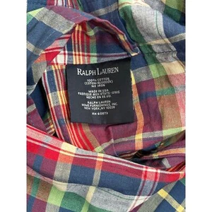 Ralph Lauren Pillow Sham Nantucket Madras Plaid Single Standard 29x23" Preppy - Picture 1 of 6