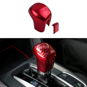 Red Carbon Fiber Interior Gear Shift Knob Head Cover Trim Honda Civic 2016-2021 - Picture 1 of 13