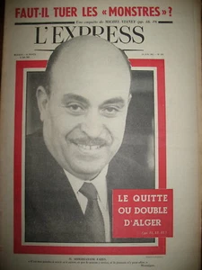 574 ALGERIE FARES G.P.R.A. ENFANTS MONSTRES STRAVINSKY L'EXPRESS 1962 - Picture 1 of 1