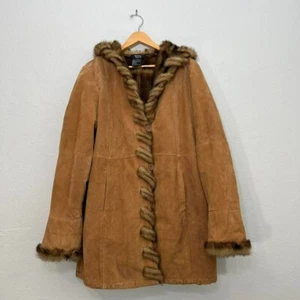 Vintage Dennis basso Tan brown genuine Leather Penny Lane coat - Picture 1 of 4