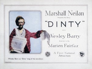Dinty Lobby Card Wesley Barry 1920 Old Movie Photo