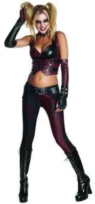 Harley Quinn Batman Arkham City Villano Vestido Elegante Halloween Sexy Disfraz para Adulto Foto 1 de 2