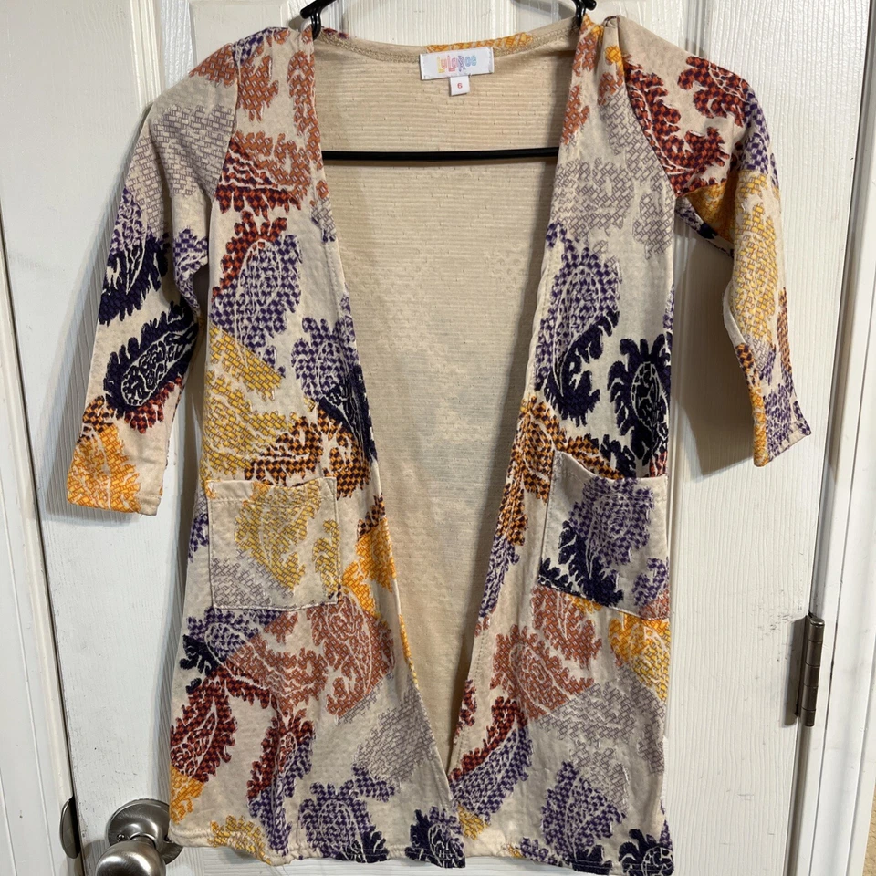 Cárdigan LulaRoe Sariah para niñas talla 6 Foto 1 de 4